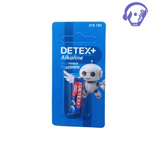 باتری سیلندری ۱۲ ولتی آلکالاین دتکس پلاس (DETEX+) مدل 27A