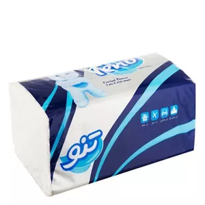 دستمال کاغذی 250 برگ دو لایه(500برگ)تنو مدل سافت