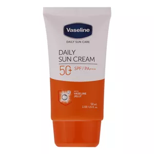 کرم ضدآفتاب بی‌رنگ وازلین  SPF50 مدل دیلی سان مناسب انواع پوست، حجم 50 میلی‌لیتر