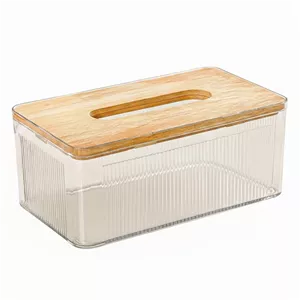 جای دستمال کاغذی لیمون مدل رویه چوبی کد HS2372