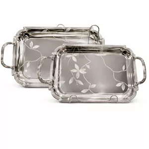 سینی دسته دار ویتارا مدل ss1800 سایز 26×42 و 35×22 سانتی متر
