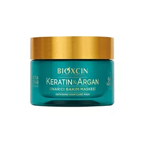 ماسک ترمیم کننده مو بیوکسین مدل آرگان و کراتین مناسب برای موهای شکننده، آسیب دیده، خشک حجم 225 میلی لیتر