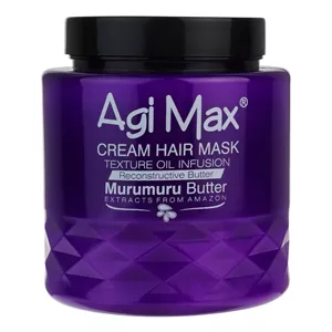 ماسک نرم کننده مو اجی مکس مدل Murumuru Butter مناسب برای موی کراتین شده، دکلره شده حجم 1000 میلی لیتر