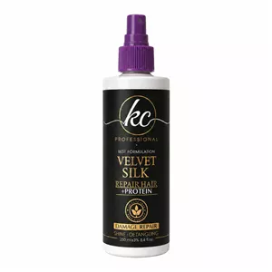 ماسک مو صاف کننده کیسی مدل velvet silk مناسب برای موهای فر و کراتین شده حجم 400 میلی لیتر