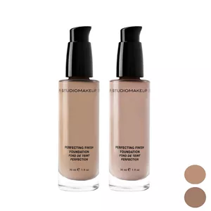 کرم پودر مایع استودیو میکاپ مدل PERFECTING FINISH مناسب برای انواع پوست حجم 30 میلی‌لیتر مجموعه 2 عددی