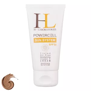 کرم ضدآفتاب رنگی اچ ال مدل SPF50 مناسب انواع پوست، حجم 50 میلی‌لیتر
