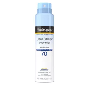 اسپری ضد آفتاب بدون رنگ نوتروژینا SPF 70 مدل Ultra Sheer 70 مناسب پوست های معمولی حجم 141 میلی لیتر