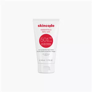 لوسیون ضد آفتاب بی‌رنگ صورت، بدن اسکین کد SPF 50 مدل LOTION ‌محافظ در برابر UVA/UVB مناسب برای انواع پوست حجم 50 میلی‌لیتر