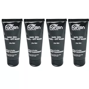 ماسک صورت فاربن مدل ذغال فعال حجم 75 میلی لیتر مجموعه چهار عددی