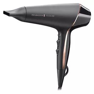 سشوار حرفه‌ای 2400 وات رمینگتون مدل AC9140B Proluxe، موتور AC، وزن 300 گرم، دارای سری متمرکز‌کننده با ویژگی صاف‌کنندگی، با قابلیت باد سرد، عملکرد توربو، فناوری تولید یون