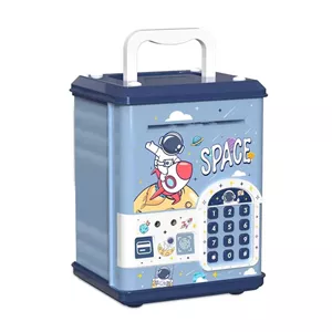 اسباب بازی مدل قلک رمز دار گاوصندوقی طرح فضا نورد اثر انگشتی کد SAFE.BOX-TRB