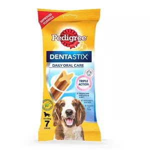 تشویقی سگ پدیگری مدل Dentastix Medium وزن 180 گرم