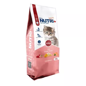 غذا خشک گربه نابالغ نوتری پت مدل kitten طعم مرغ وزن 2 کیلوگرم