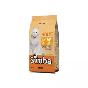 غذای خشک گربه بالغ مونژه مدل Simba Adult Cat kibbles طعم مرغ وزن 400 گرم