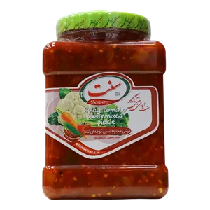 ترشی سنت مخلوط سس گوجه ای تند