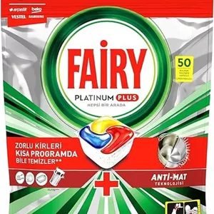 قرص ماشین ظرفشویی فیری مدل PLATINUM PLUSبسته 50 عددی