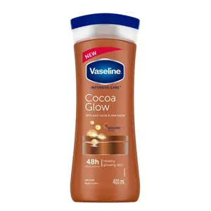 لوسیون بدن کاکایو وازلین مدل COCOA GLOW حجم 400 میلی لیتر