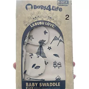 قنداق چسبی با کلاه و دستکش جعبه‌ای بیبی فور لایف (Baby4Life)