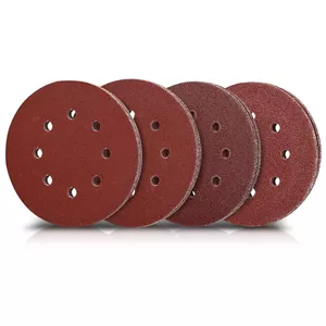 سنباده دیسک 125میل پشت کرکی 8سوراخ (پک 10 عددی)