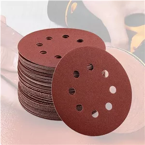 سنباده دیسک 125 میل پشت کرکی 8 سوراخ نترون آلمینیوم اکسید (پک 10 عددی)