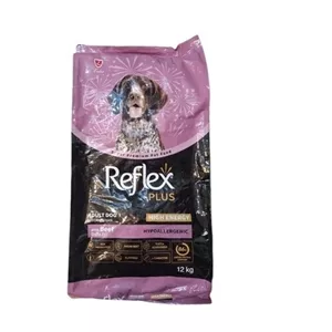 غذای خشک سگ بالغ رفلکس پلاس طعم بیف (Reflex Plus High Energy) وزن 1 کیلوگرم