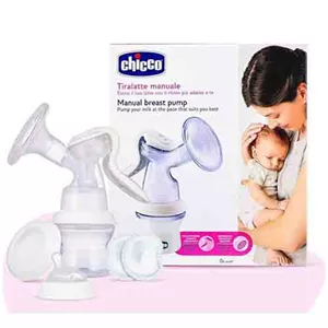 شیر دوش دستی ایتالیایی چیکو Feeling Natural Chicco با لیوان سیلیکونی و دسته ارگونومیک شفاف سفید رنگ