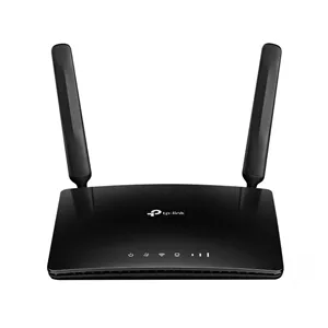 روتر 4G LTE خانگی و اداری تی پی‌لینک مدل TL-MR6400 V5 با دو آنتن خارجی، فرکانس 2.4 گیگاهرتز، سرعت 300 مگابیت بر ثانیه، پورت LAN/WAN 10/100 مگابیتی، پشتیبانی از 64 کاربر و فایروال پیشرفته