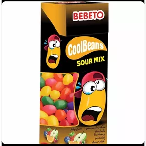 پاستیل جیلی بیلی ببتو کول بینز با طعم میکس ترش (30گرم) bebeto