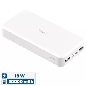پاوربانک 18 وات شیائومی مدل Redmi ظرفیت 20000 میلی‌آمپرساعت