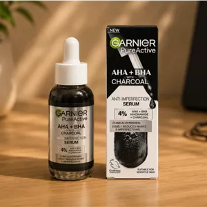 سرم ضدجوش زغال گارنیر Garnier Pure Active AHABHA Charcoal Anti-Imperfection Serum حجم 30 میلی‌لیتر