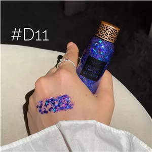 گلیتر مایع سایه چشم/صورت/بدن /موی سر و ناخن 24 ساعته پولکی DRAGON RANEE رنگ D11