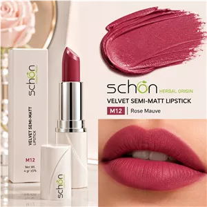 رژ لب جامد نیمه مات مدل Velvet شون  رژ لب جامد نیمه مات مدل Velvet شون - M12