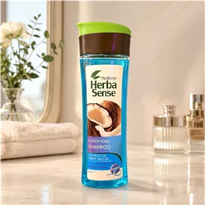 شامپو کراتینه آردن هرباسنس حاوی روغن نارگیل و روغن دانه انگور، مناسب موهای نازک و کم‌پشت حجم ۳۰۰ گرم