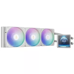 خنک کننده مایع پردازنده گیم دیاس Aura GL360 LCD ARGB WH
