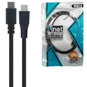 کابل تایپ سی به میکرو یو اس بی فست شارژ کی نت K-C520 طول 0.6 متر
