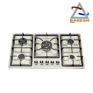 گاز رومیزی استیل پنج شعله توساکو مدل بوش وسط