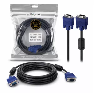 کابل وی جی ای VGA طول 5 متر برند رویال Royal