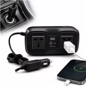 اینورتر فندکی خودرو گرین لاین مدل GC-233 ظرفیت 200 وات