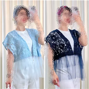 وست جلیقه زنانه گیپور مدل آیسا - ترکیب تور و دانتل (تولید اختصاصی آیوی برند)
