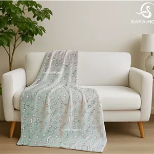 پتو یکنفره مسافرتی شبنما طرح آسمان شب
