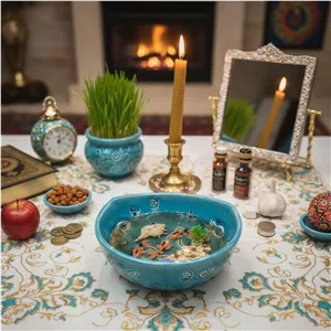 حوض ماهی قرمز سرامیکی رزین