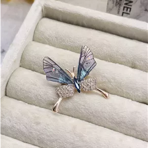 گل سینه پروانه بنفش آبی کد mah0117