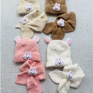 ست کلاه و شال گردن کراواتی خرگوشی