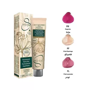 رنگ مو بدون آمونیاک سلوم پلاس سری صورتی مدل SELOM PLUS HAIR COLOR