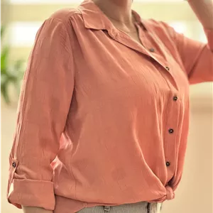 شومیز گلبهی جلو گره