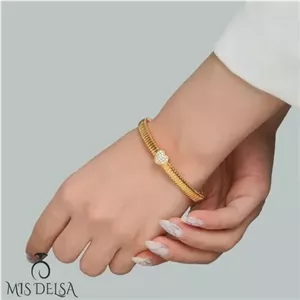 دستبند النگویی طرح قلب نگین‌دار ysx