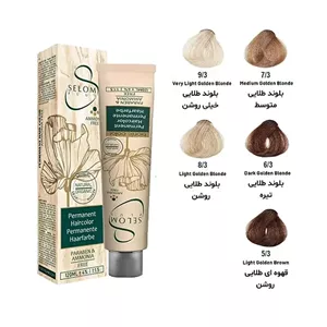 رنگ مو بدون آمونیاک سلوم پلاس سری طلایی مدل SELOM PLUS HAIR COLOR