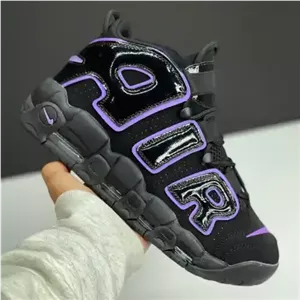 کفش نایک ایر مور آپتمپو مشکی بنفش Nike Air More Uptempo Black Purple