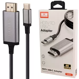 کابل تبدیل تایپ سی به HDMI ارلدام Earldom مدل ET-W34 طول 2 متر