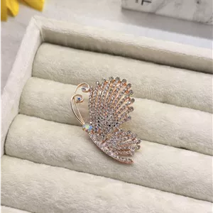 گل سینه پروانه نگین نیم رخ کد mah0154